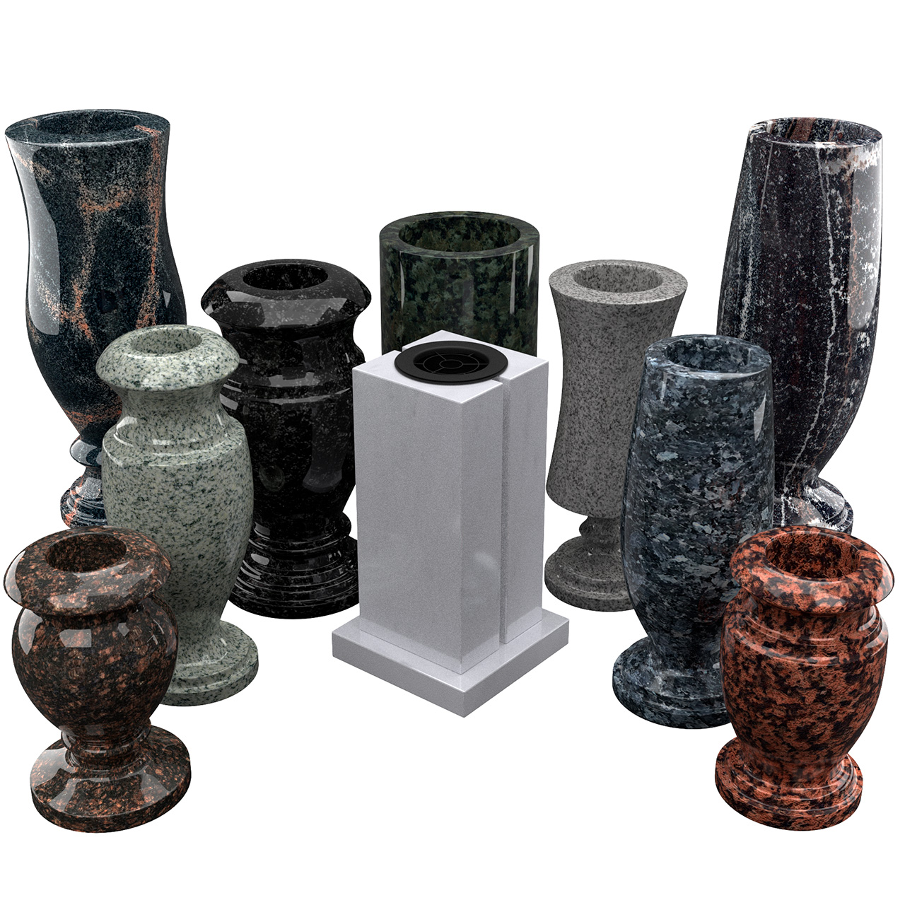 Ваза из гранита на могилу